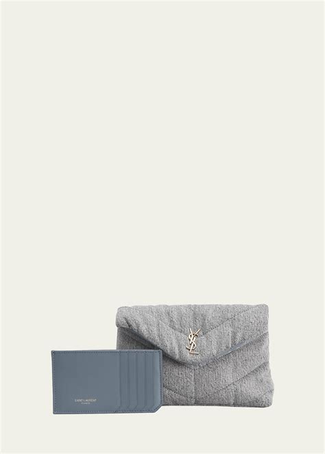 saint laurent loulou denim clutch